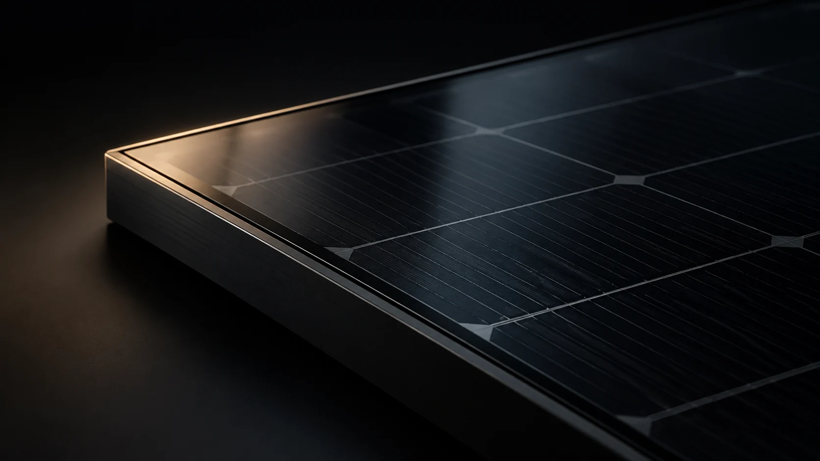 Illustration générique de matière photovoltaïque, verre et cadre noir